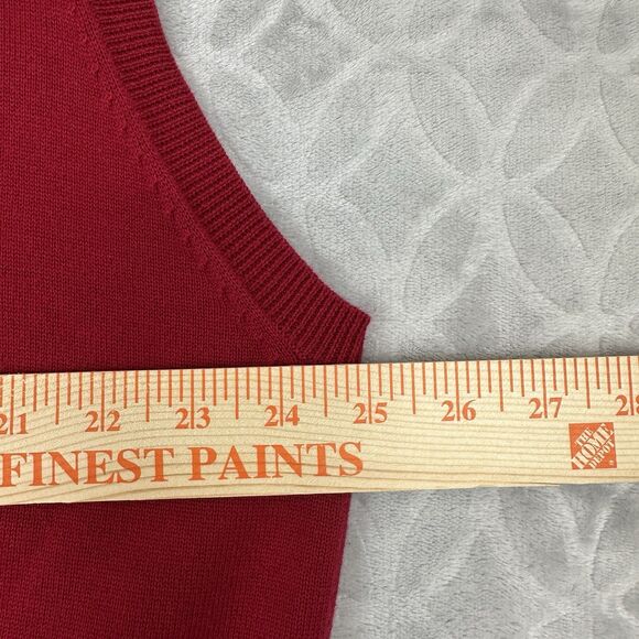 Rare Vtg 90s Cleveland Indians Sweater Vest Men XL Red Pima Cotton MLB Baseball - Picture 11 of 11